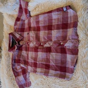 Boys Size Small (8) US Polo Assn. Button Down Collar Checkered Shirt